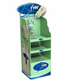 Professional Manufacture Cardboard Display Stand with Customized Design, Suppermarket Display Shelf