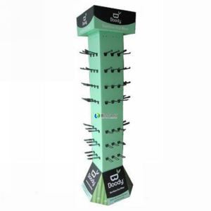 Hot Selling Cardboard Hooks Floor Display Stand