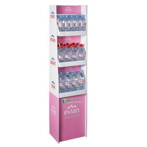 Customized Pop Cardboard Floor Bottle Display Stand  for Store