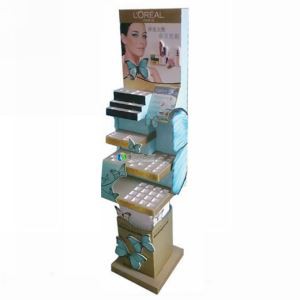 Floor Cardboard Display Rack Cosmetic Paper Display