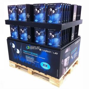Cardboard Retail Pallet Display Stand for Earphones