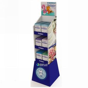 POP Cardboard Floor Display Stand For Food
