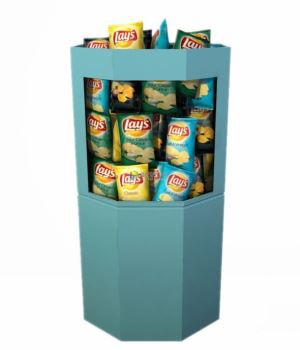 cardboard dump bin displays for fast food,paper display storage bins for promotion