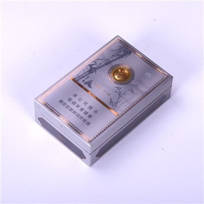 Silver Metallic Cigarette Packaging Paper Box Custom Printing
