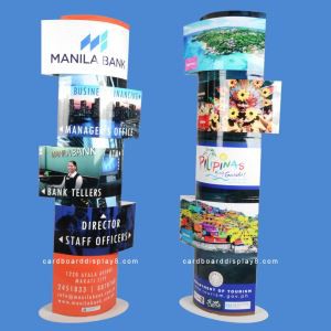 Paper Folding Totem Display With Base For Advertisement