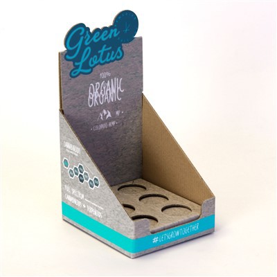 PDQ Cardboard Make Up Tabletop Displays With Round Hole