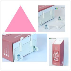 Custom printing pink cardboard trolley box trolley bggs with plastic trolley wheels