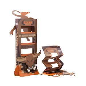 Point Of Sale Custom Graphic Logo Printing Cardboard Floor Shelves Display Stand For Supermarket Promotion