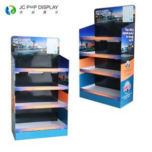 Pop Up Cardboard Display Stand Box Shape Durable Floor Cardboard Display Stand