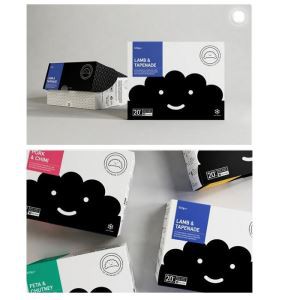 Portable Art Paper Packaging Box For Packaing Feta Chutney/lamb Tapenade/pork Chimi