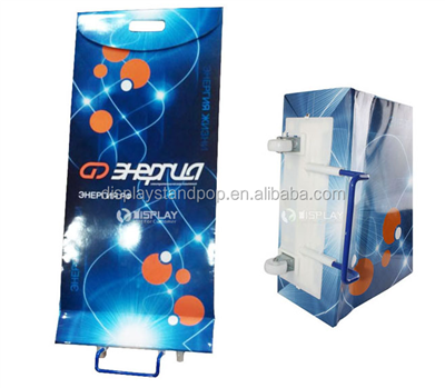 Portable Folding Exhibition Paper Trolley Bag Box For Trade Show Display