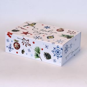 White color decorative pattern paper easy folding cartons