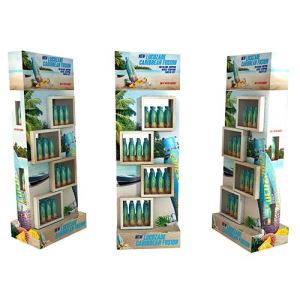 Professional Manufacture Paper Standing Displays,Cardboard Floor Display Racks for Bottles