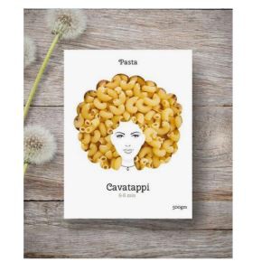 PVC Window Showing Products Inside With Amazing Design Paper Cardboard Pasta Packaging Box For Cavatappi/Spaghettoni/Fettuccine