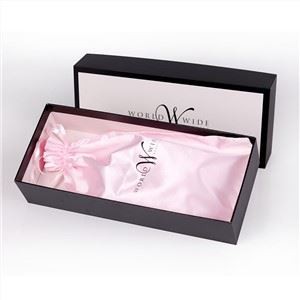 Rectangle Fancy Paper Black Logo Cardboard Black Box With Satin Inside