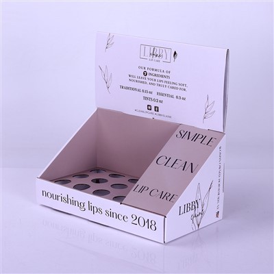 Retail Paper Lipstick Lip Gloss Perfume Cosmetic Pdq Displays Cardboard Countertop Display Boxes Carton Counter Display Box