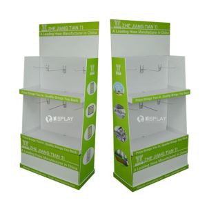 Shelf and Hook Pop Corrugated Cardboard Floor Display