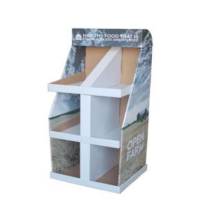 Shelves Cardboard Display Stand/cardboard Floor Display/Corrugated Display Stand For Healthy Food