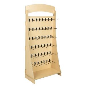 Single Side Point Of Sale Cardboard Display Stand Of Iron Black Hooks With Amazing Quality