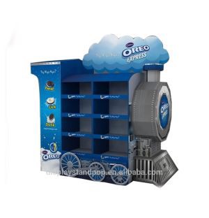 POP Blue Cardboard Floor Display For toy