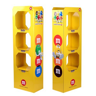 High-Quality M&M's Food Corrugated Cardboard Display Stand