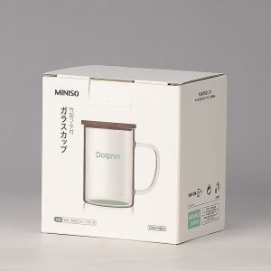 Miniso Dolphim vaccum cup corruguted paper box