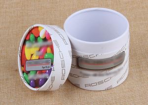 small cylindric wedding candy box and medicine case