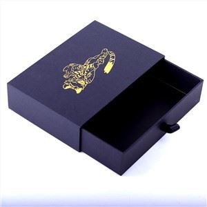 Wholesale Festival Gift Wrapping Boxes Black Drawer Paper Box For Party