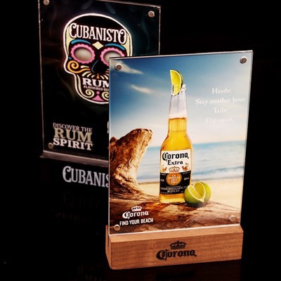 Wooden Display Stand Acrylic A5 Table Menu Price Billboard Milk Tea Table Stand